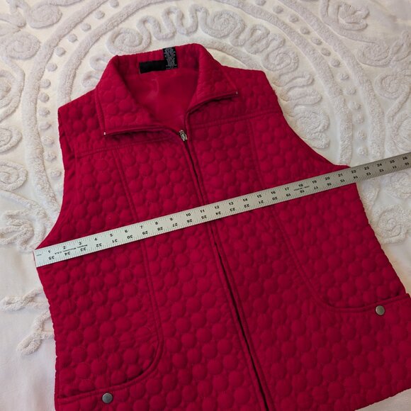 Jane Ashley red quilted puff vest XL - Picture 5 of 10